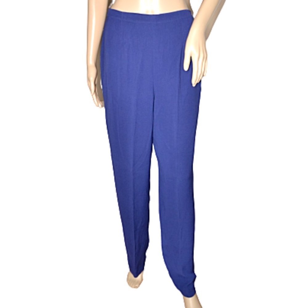 NWT Talbots Violet Purple Silk flat Front Pants 6 - Picture 1 of 4
